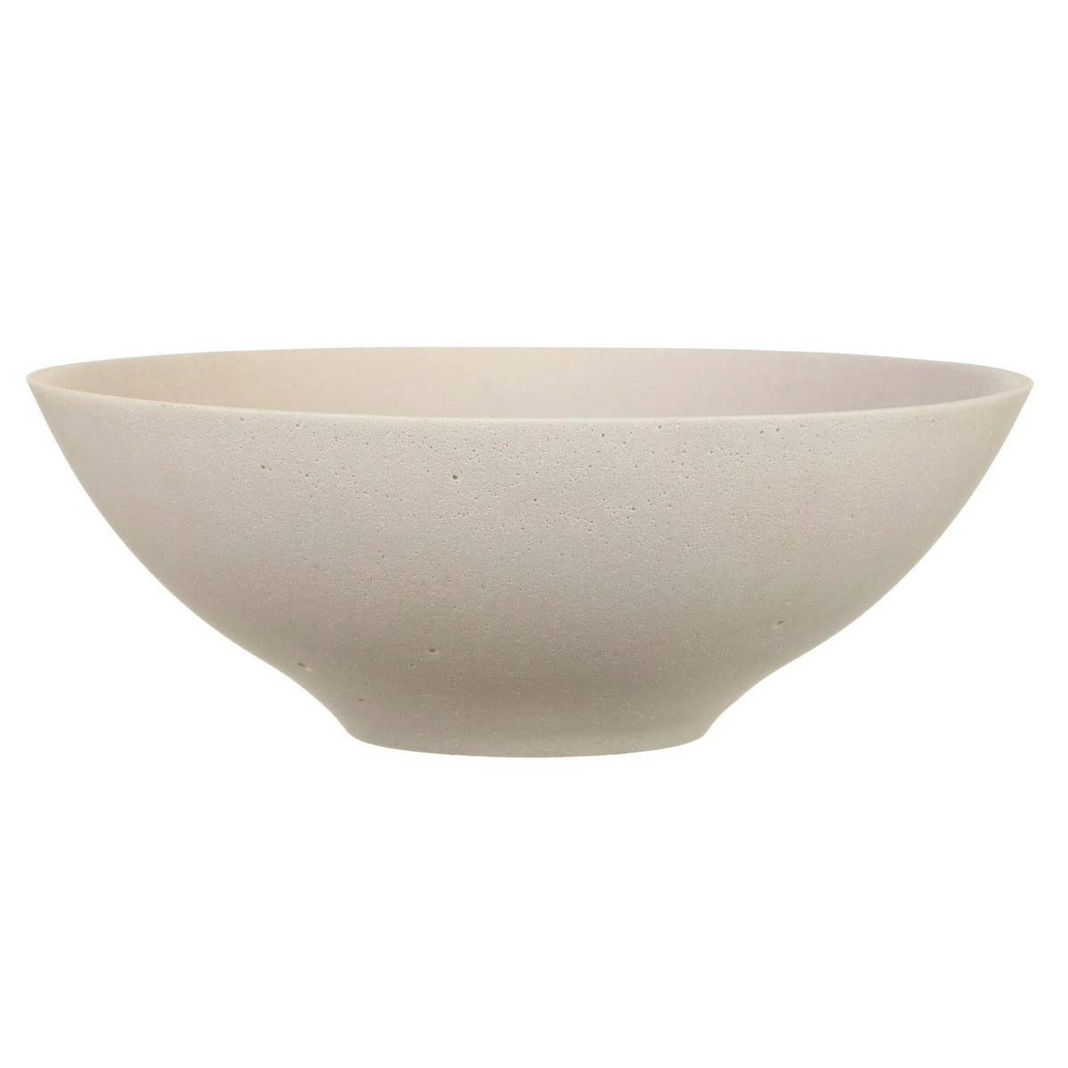 Кашпо IDEALIST Stone Dish Bowl, искусственный камень, светло-серый, Д32 В11,5 см